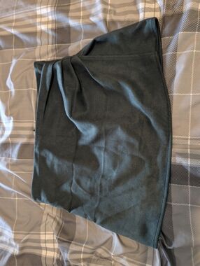 SHEIN Dark Green Pleated Ponte Mini Skirt